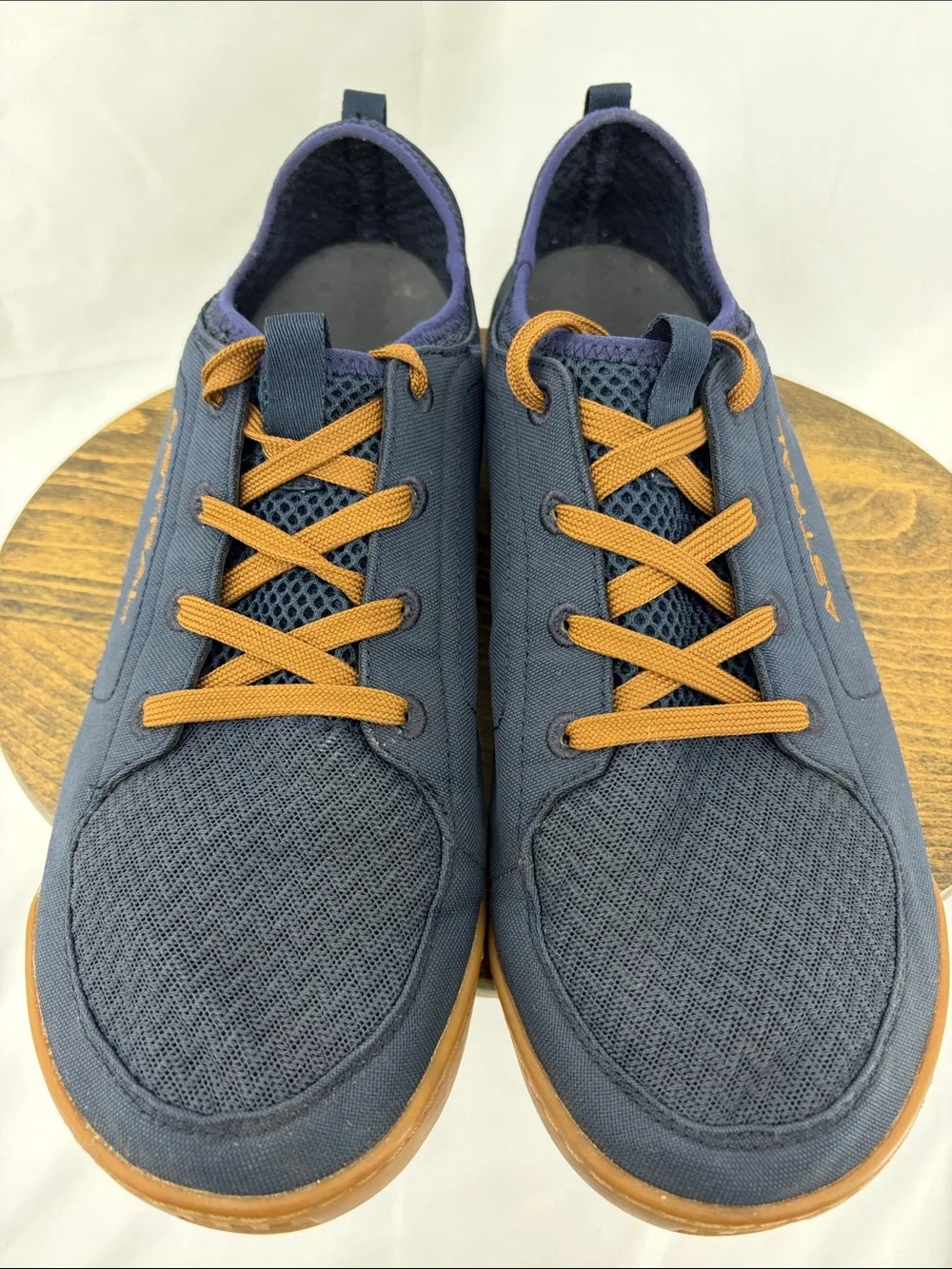 Astral Mens Loyak Canvas Water Shoes in Navy & Brown, sz 9